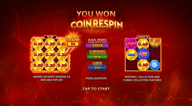 Blazing Coins Deluxe respiny mince